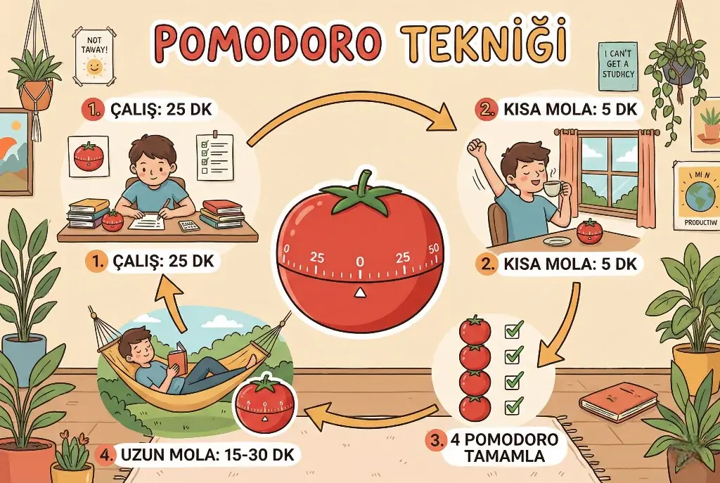 pomodoro ders çalışma yöntemi