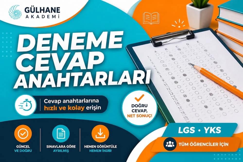 Deneme Cevap Anahtarları