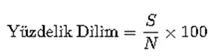 yüzdelik dilim hesaplama